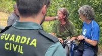  Herida en la cabeza una peregrina al caer rodando desde un muro