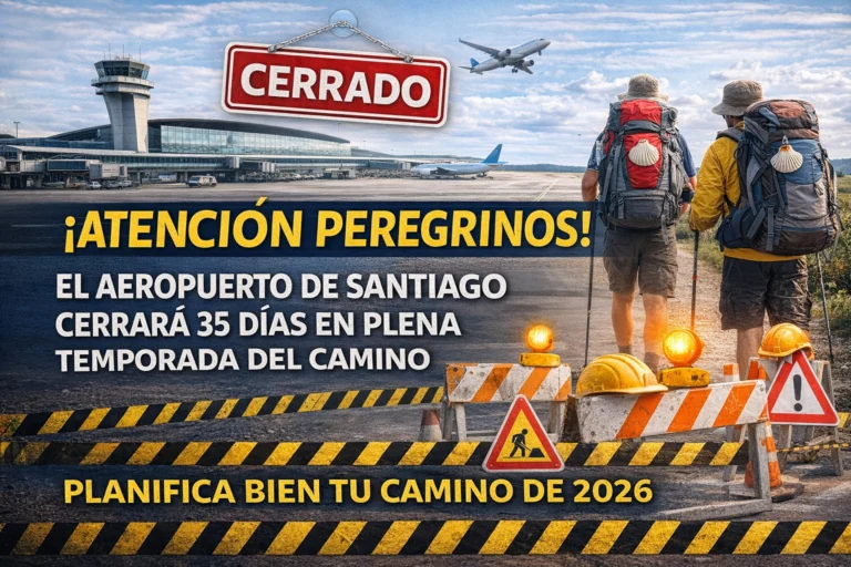 Atención peregrinos: Aeropuerto de Santiago cerrado 35 días