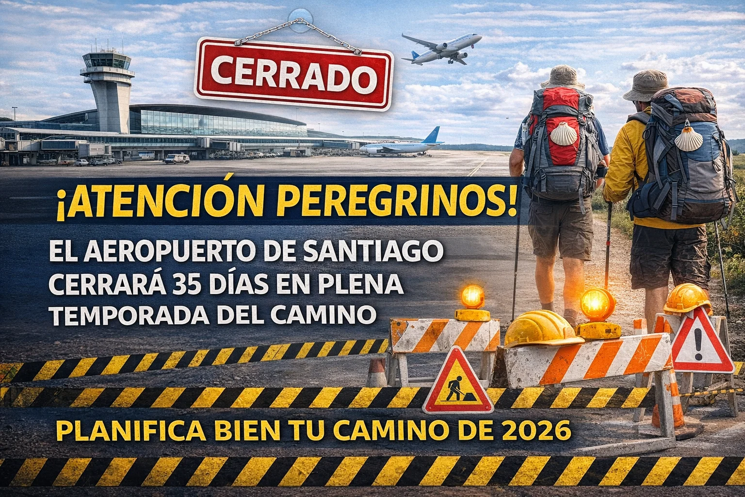 Attention pilgrims: Santiago Airport closed for 35 days