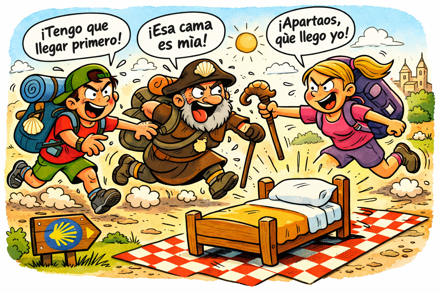 La carrera por conseguir cama en el Camino de Santiago