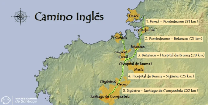 Camino Inglés y rutas del vino en Galicia