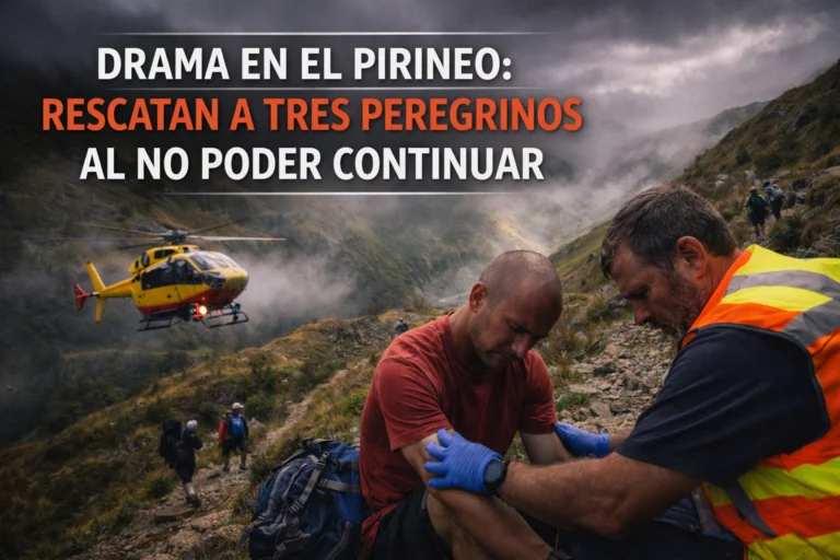 «Rescate al límite en el Camino: Tres peregrinos evacuados»