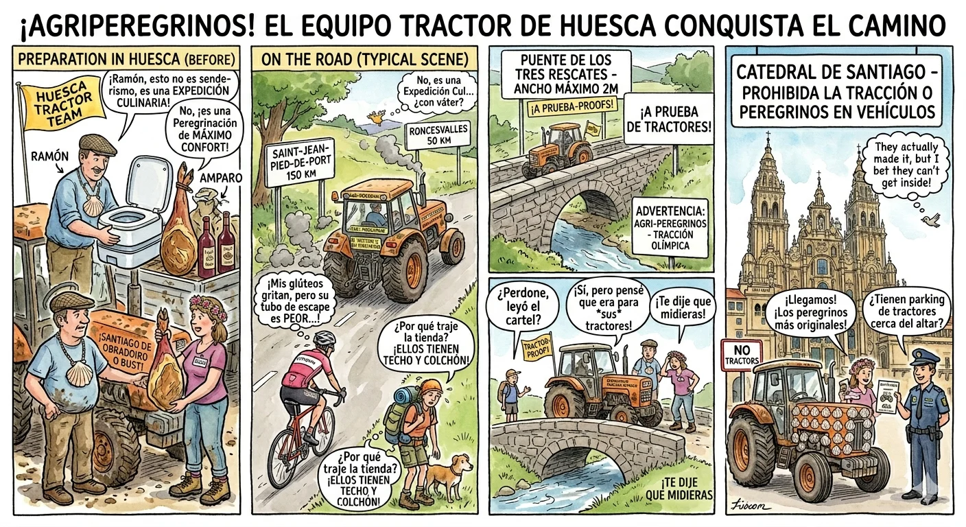 Ni à pied, ni à vélo... en tracteur ! Le chemin le plus inattendu