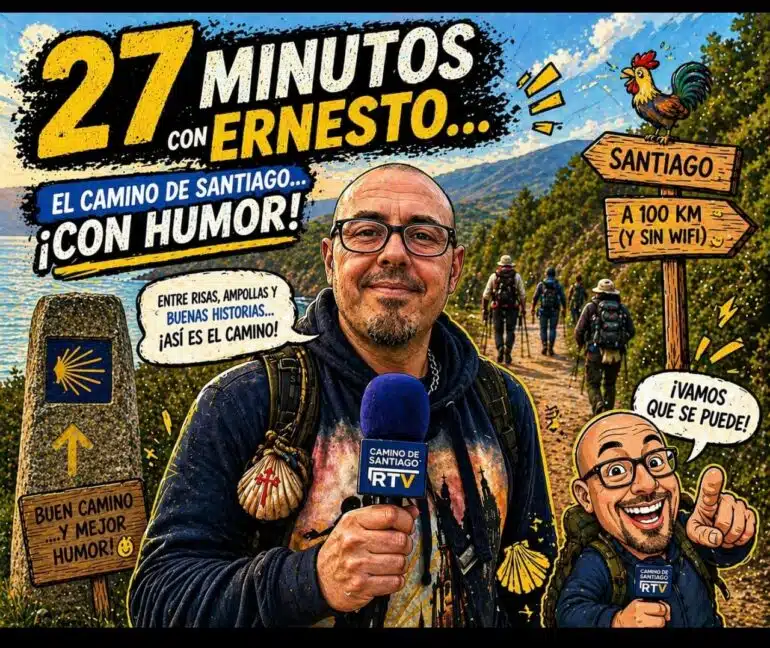“27 minuts amb Ernesto”: humor, crítica i Camí arriben a Senderos Jacobeos