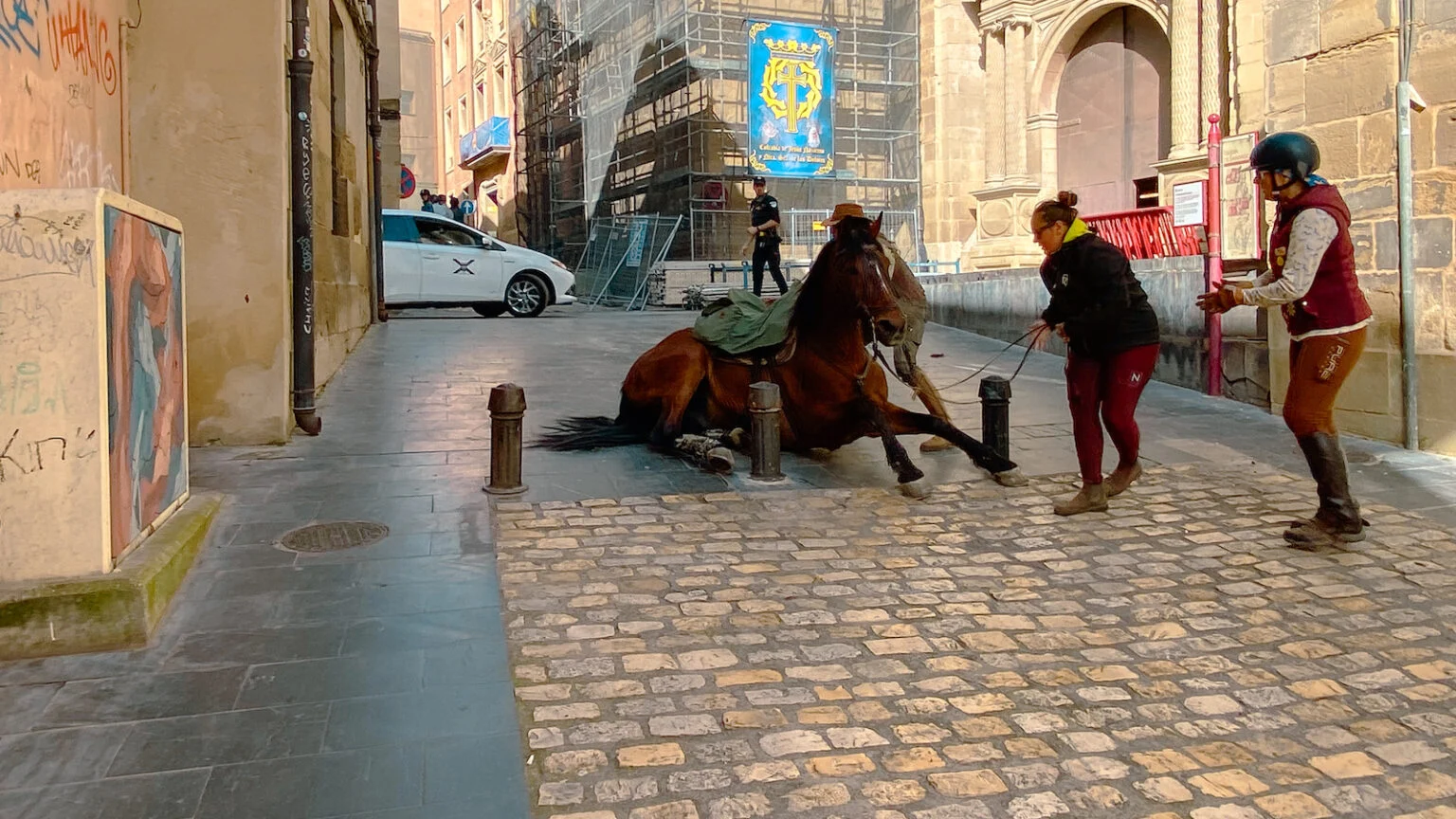Paura nel cuore del Cammino: un cavallo semina il panico
