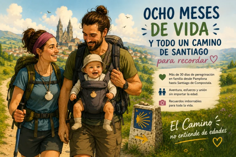 Ocho meses de vida y todo un Camino de Santiago para recordar