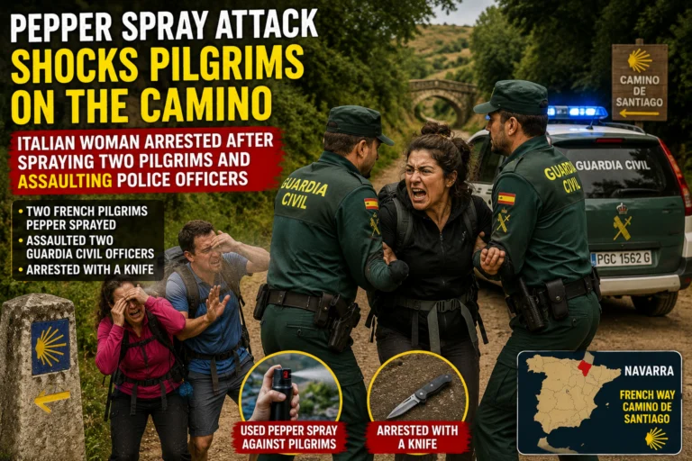 L'attacco con spray al peperoncino sconvolge i pellegrini sul Cammino