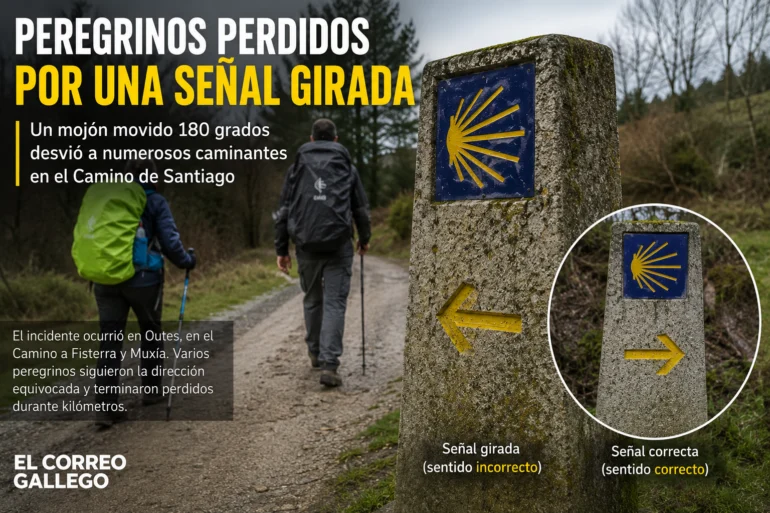 Pilgrims lost by a turned signal