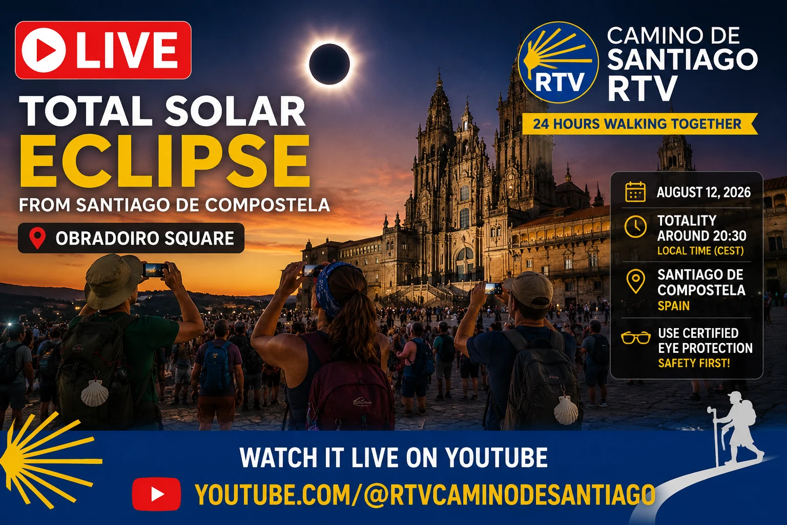 Stasera cala l'oscurità sul Cammino di Santiago