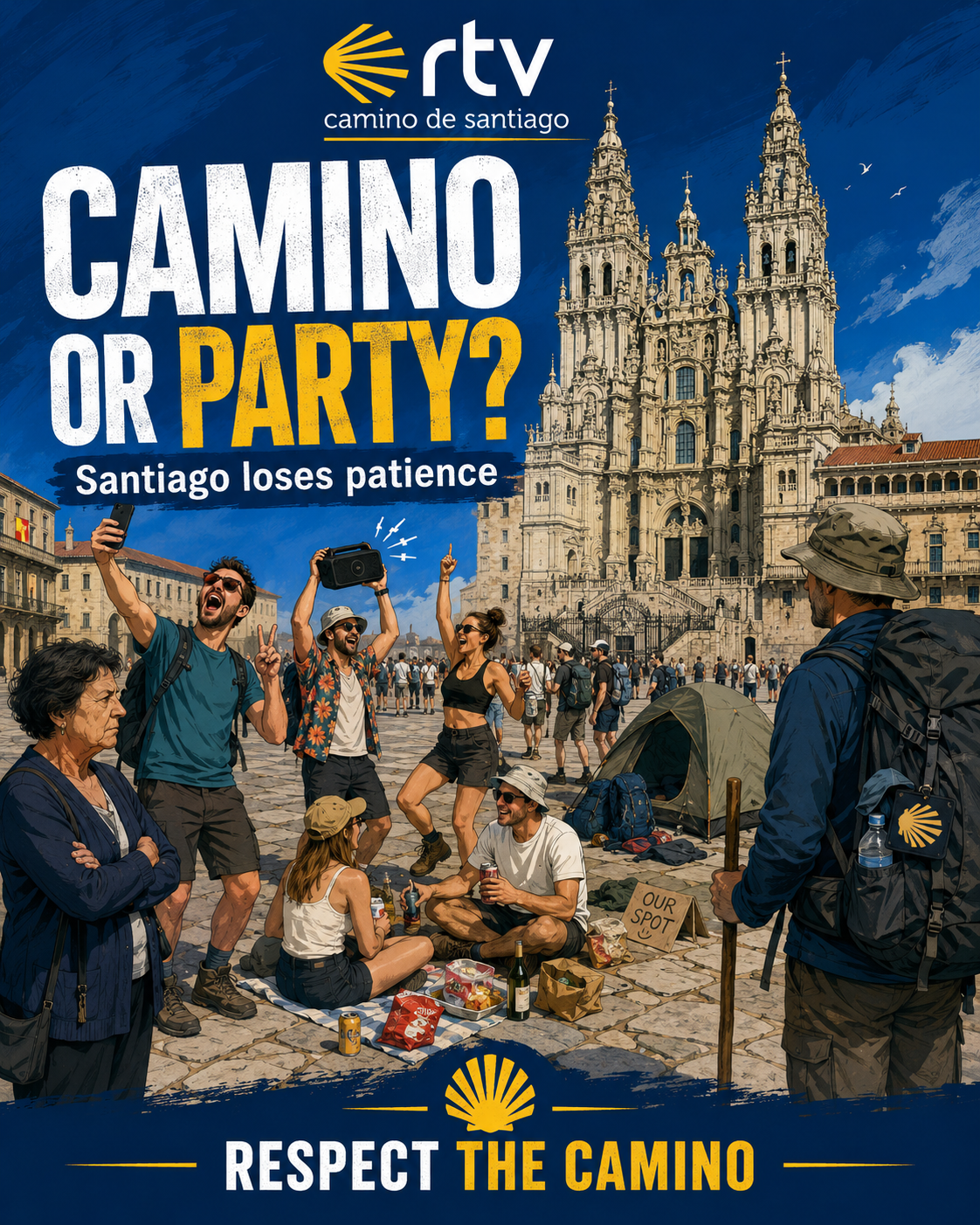 Camino or Party? Santiago Residents Are Losing Patience