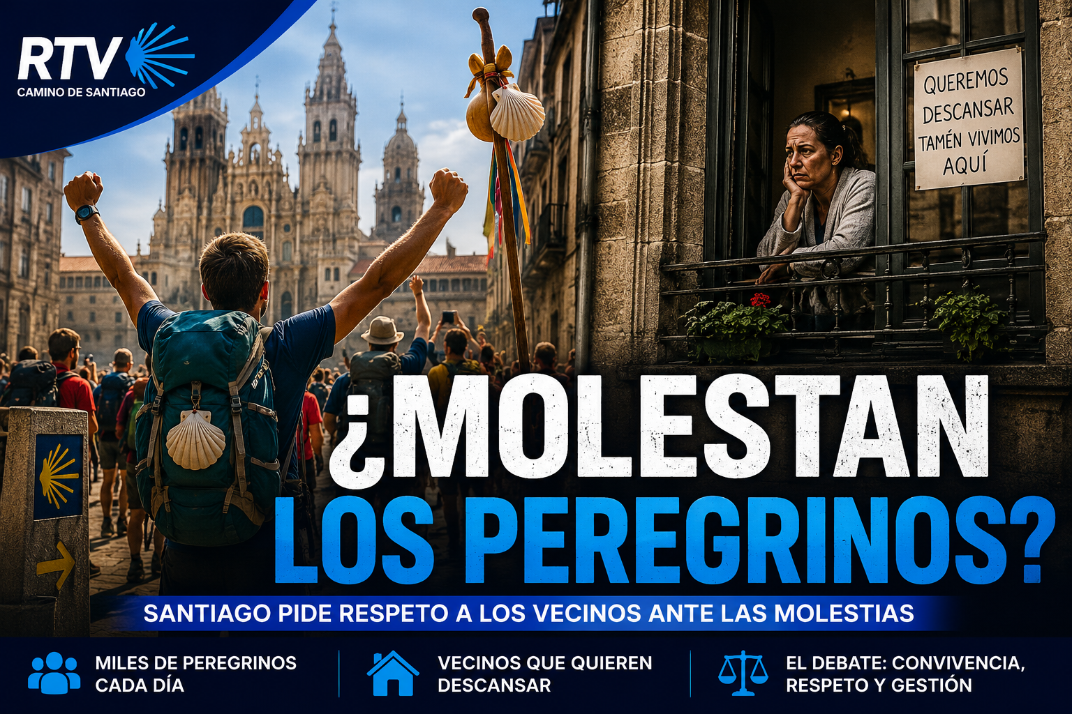 ¿Molestan los peregrinos en Santiago?