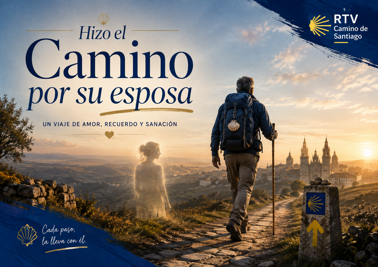 Hizo el Camino seis veces, pero este fue por su esposa fallecida