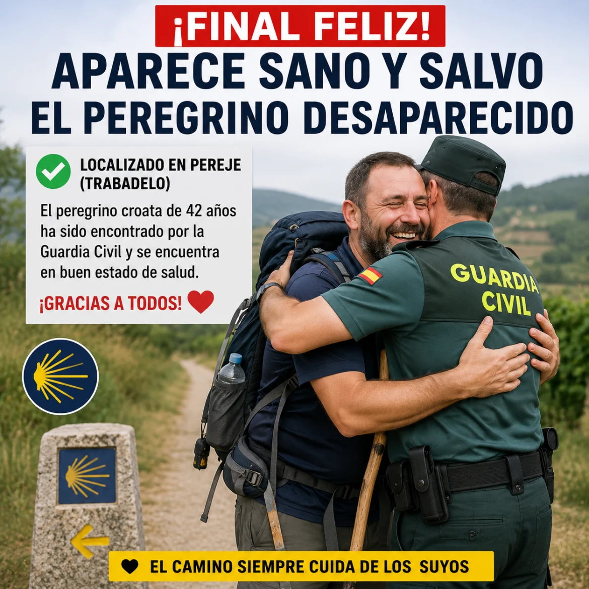 Final feliç! Apareix sa i tret del pelegrí desaparegut