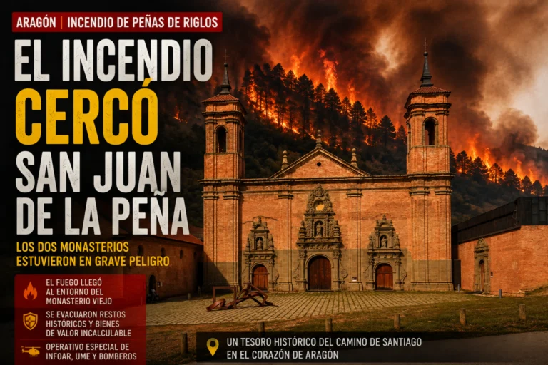 ¡¡¡El incendio que casi arrasa San Juan de la Peña!!!