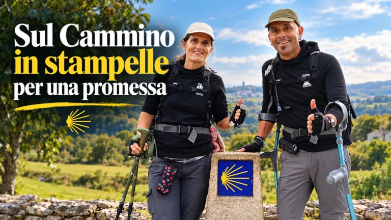 Sul Cammino in stampelle for a promise