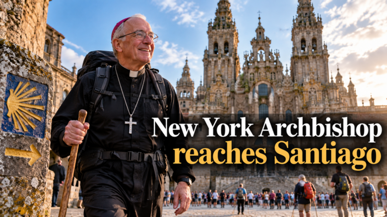 New York Archbishop reaches Santiago on foot