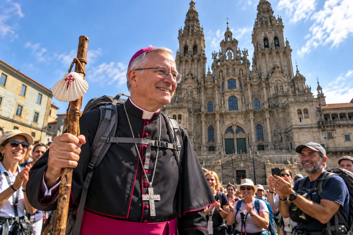 New York Archbishop reaches Santiago on foot